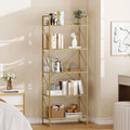 5-Tier Gold Bookshelf with Metal Frame V57761