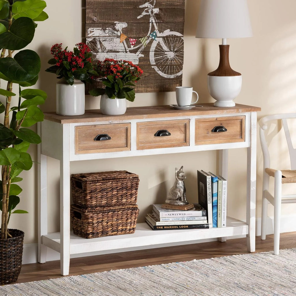 White Oak Console Tables O402767