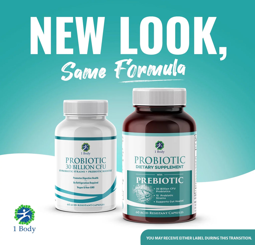 Probiotic 30 Billion CFU Supplement with Prebiotics 120 Vegan Capsules T157