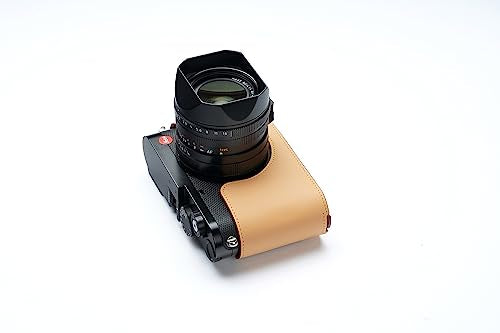 Handmade Genuine Leather Half Camera Case with Hand Strap U35649