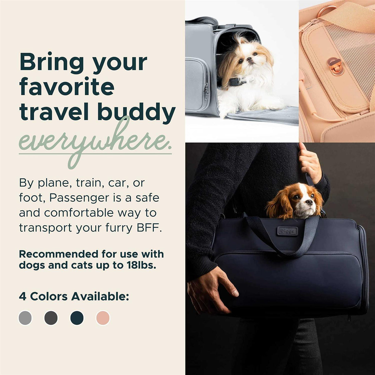 Travel Pet Carrier for Small Dogs and Cats Z665614