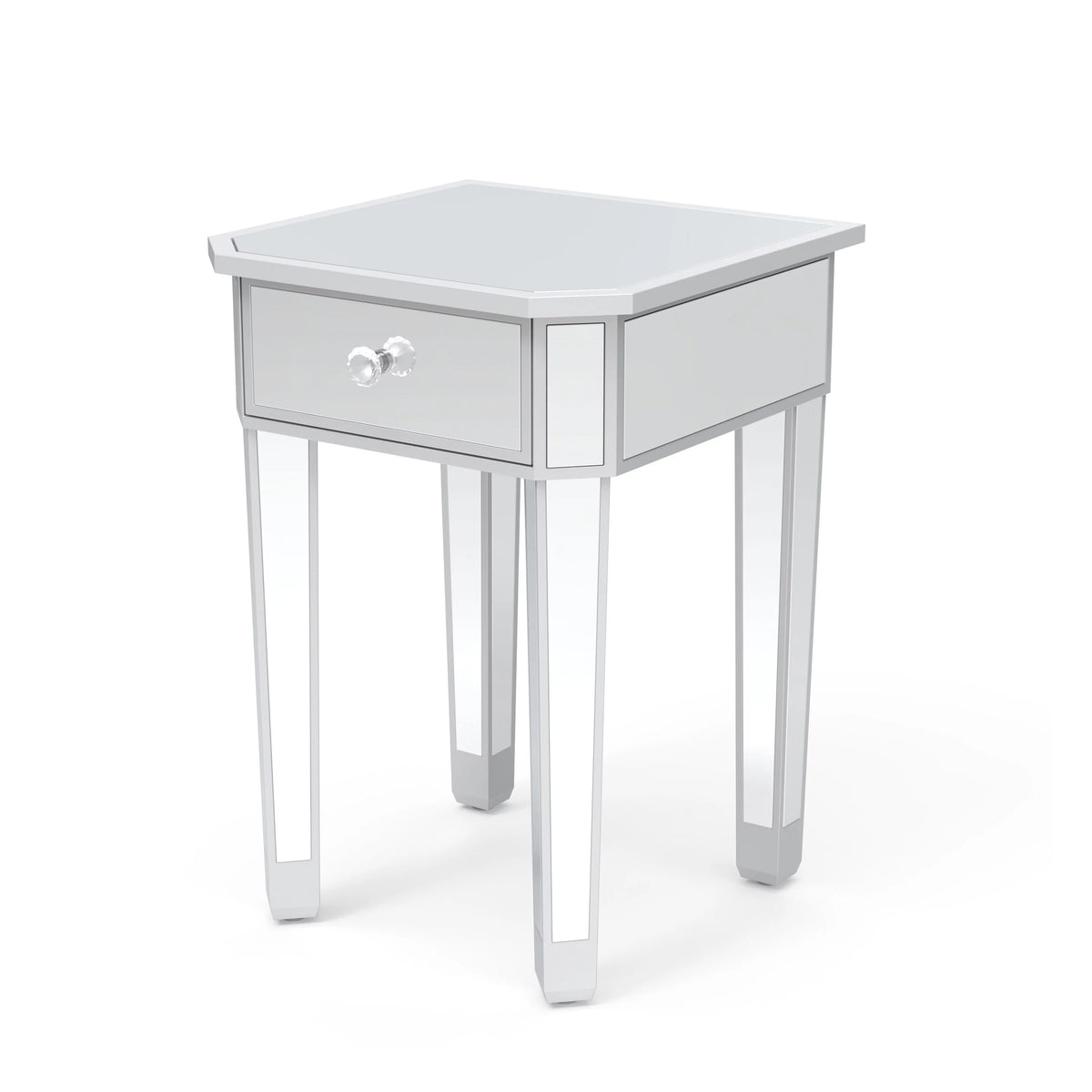 Mirrored Nightstand End Table with Drawer G260616