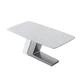 Black Dining Table with Sintered Stone Rectangle Tabletop J453