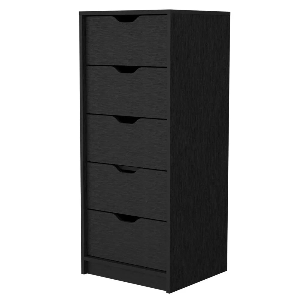 Black 5 Drawer Dresser W3215