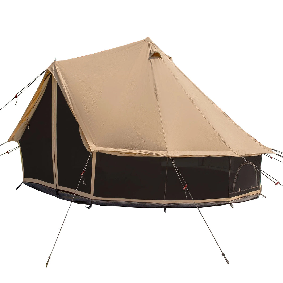 10' Desert Red Cotton Canvas Bell Tent with Stove Jack E318634