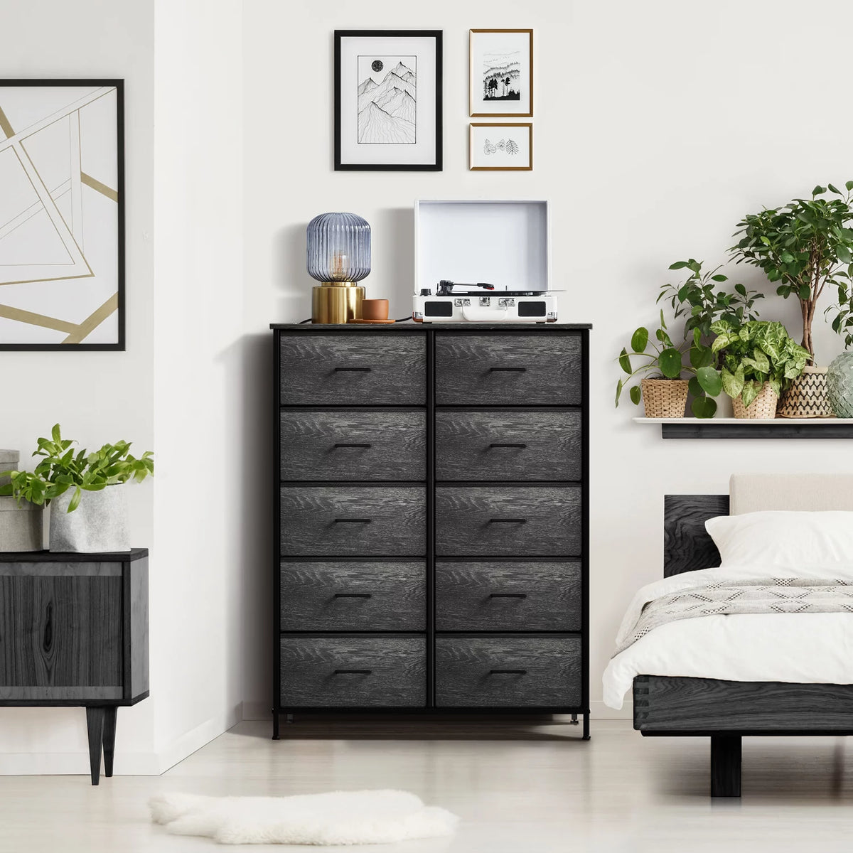 10 Drawer Faux Wood Storage Dresser F70201