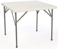 34-inch Square Folding Table with Molded Top, Steel Legs C564