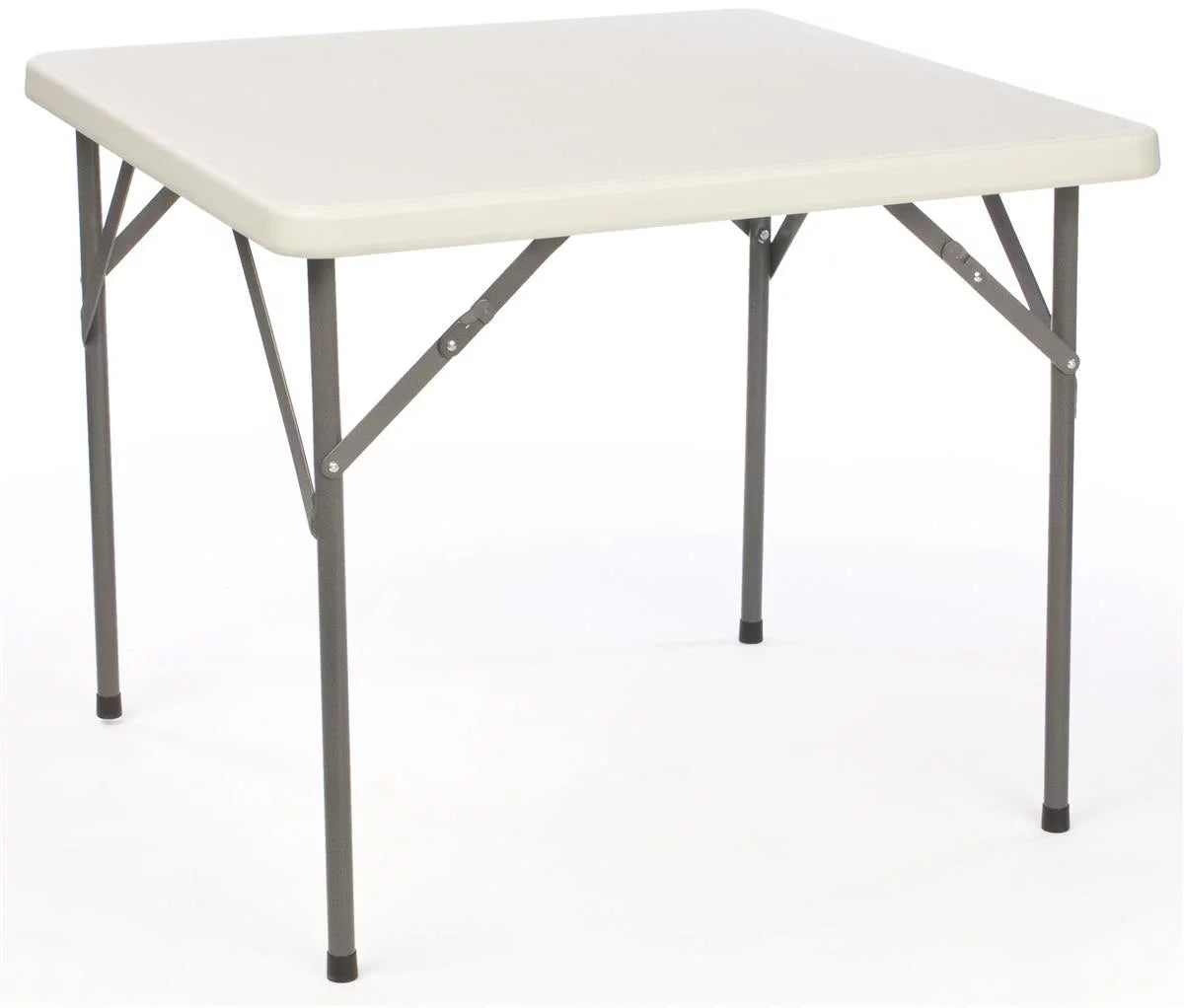 34-inch Square Folding Table with Molded Top, Steel Legs C564