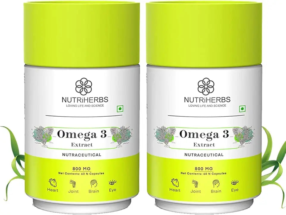 Omega 3 DHA Algae 800 Mg 60 Capsules Pack of 2 U955382