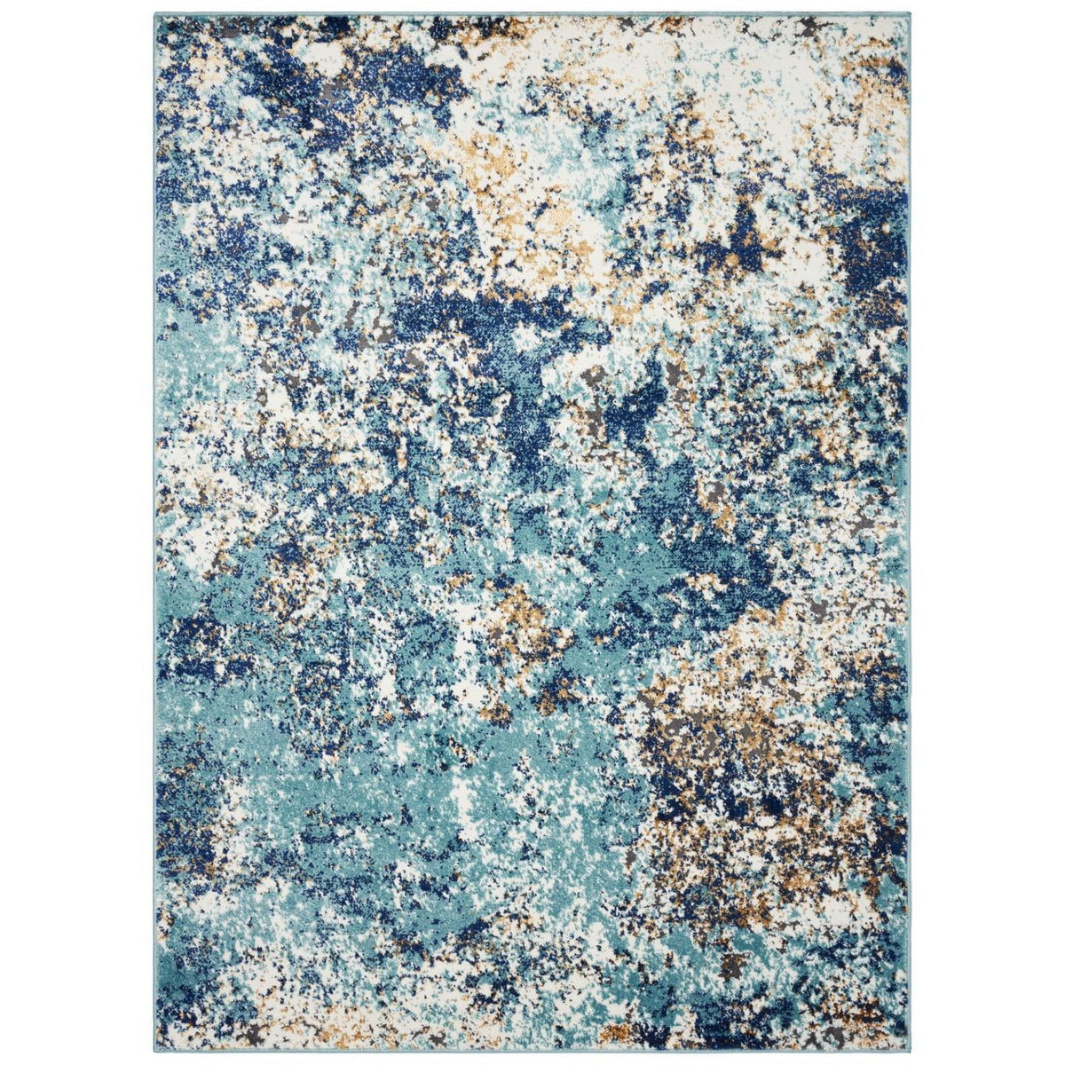 Modern Abstract Area Rug Blue 2x3 X3776