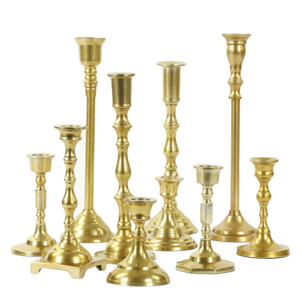 Gold Mixed Taper Holders Set of 10 U476754