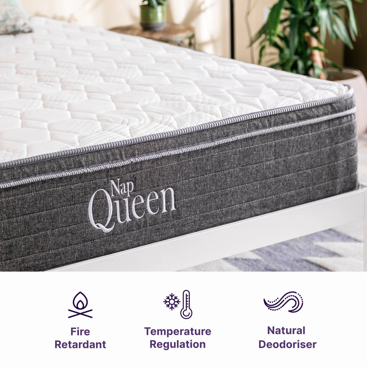 Twin XL Size Hybrid Memory Foam Pocket Spring Mattress I61169