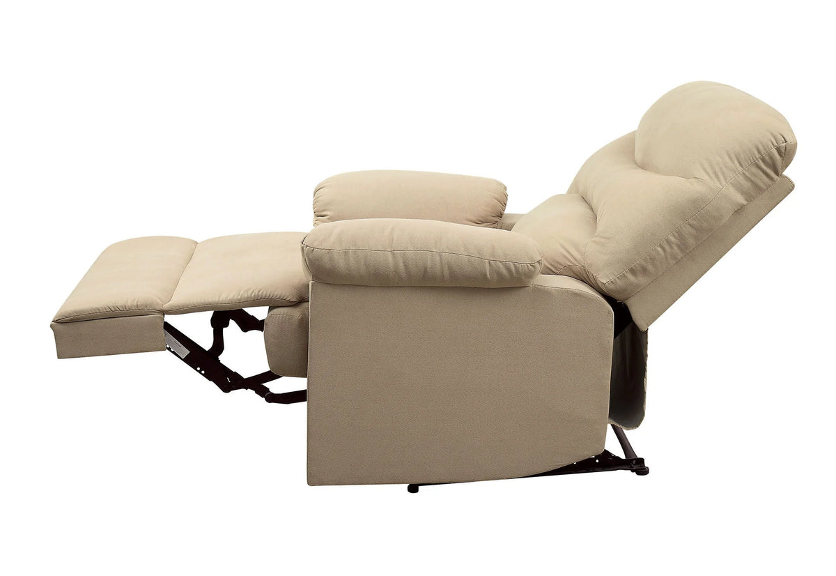 Beige Microfiber Recliner K6263