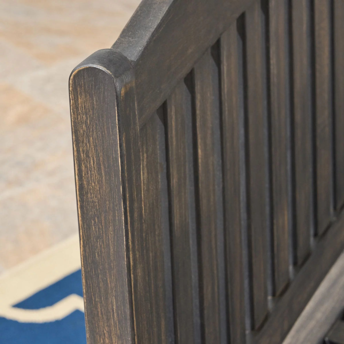 Dark Gray Acacia Wood Patio Rocker X7258