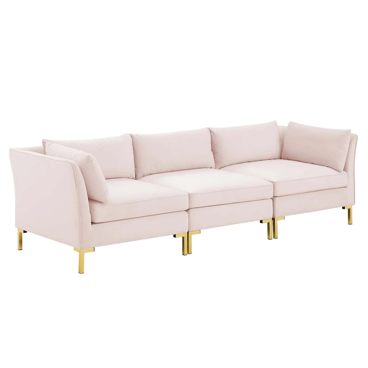 Pink Performance Velvet Sofa V7462