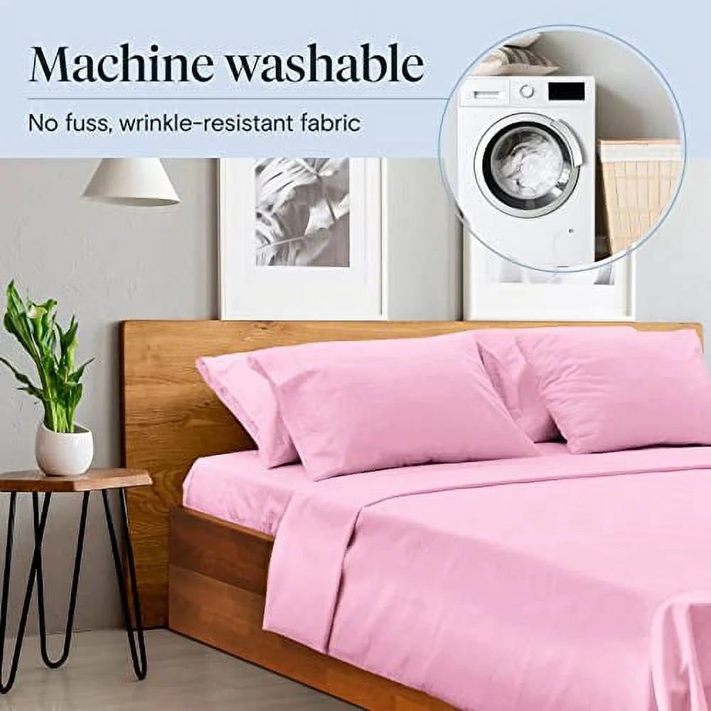 Light Plum Full Size 6 Pieces Cooling Microfiber Sheet Set W6263