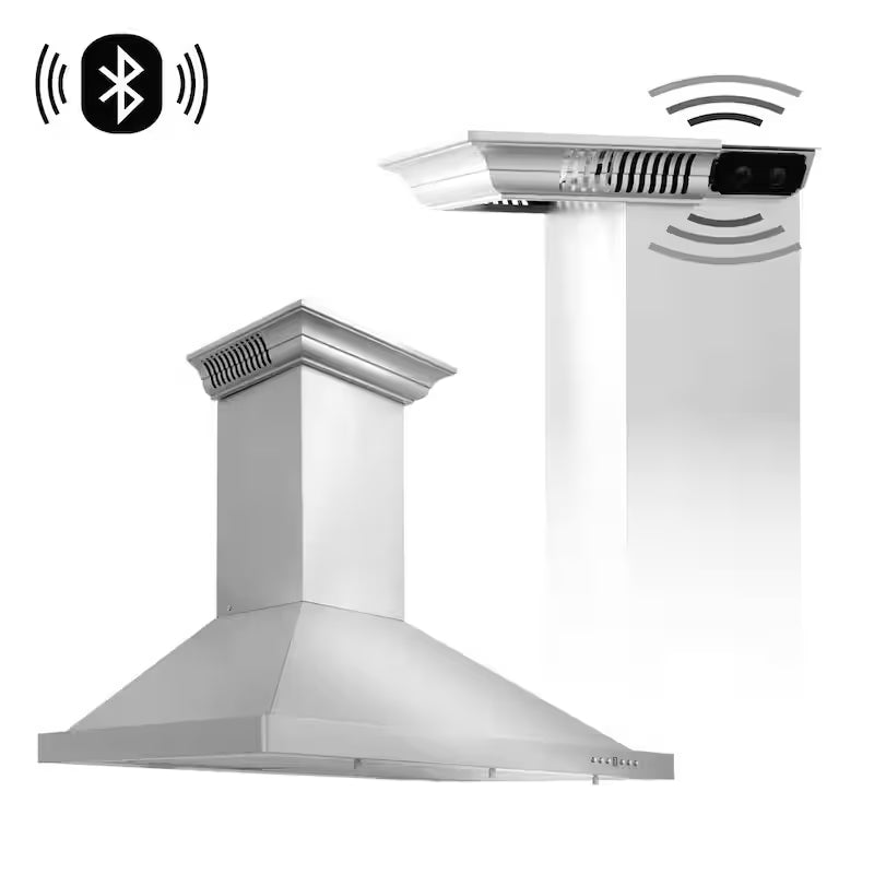 30 in. 400 CFM Ducted Wall Mount Range Hood in Stainless Steel B398263