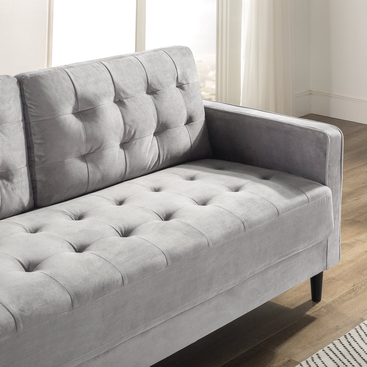 Navy Velvet Sofa Couch Y9016