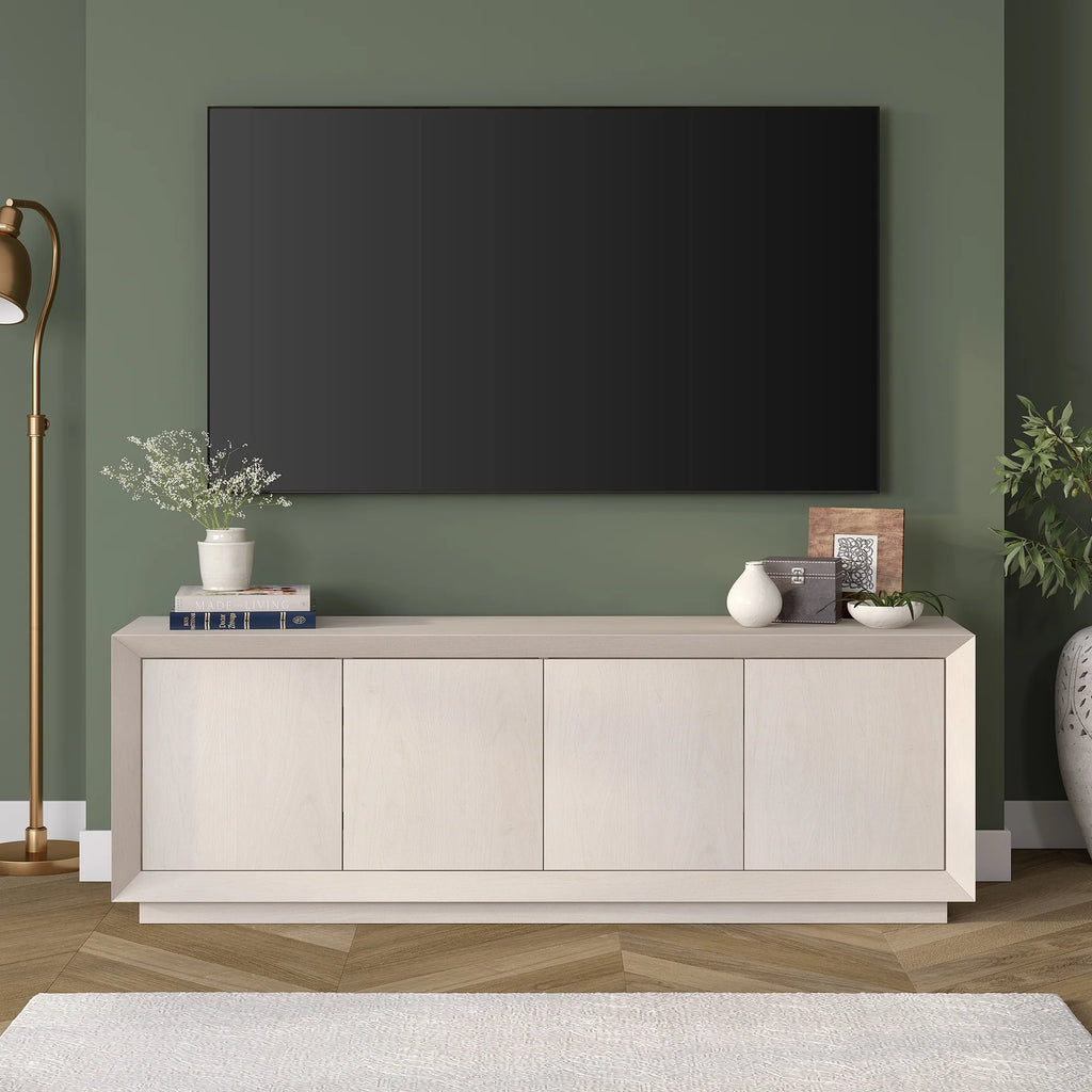White Rectangular TV Stand G58904