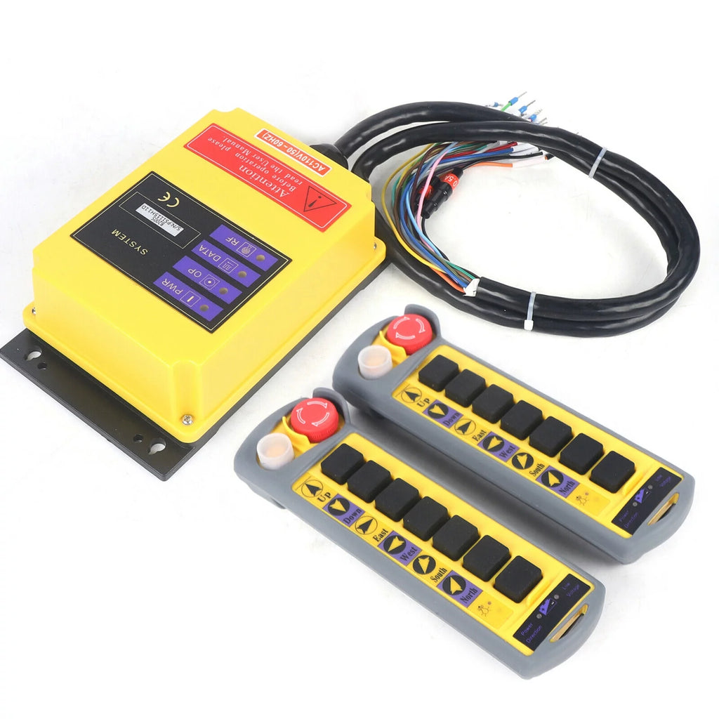 Wireless Lifting Machine 6 Channel 2 Speed Control Hoist Crane Radio Remote Control System 2 Transmitter I65291
