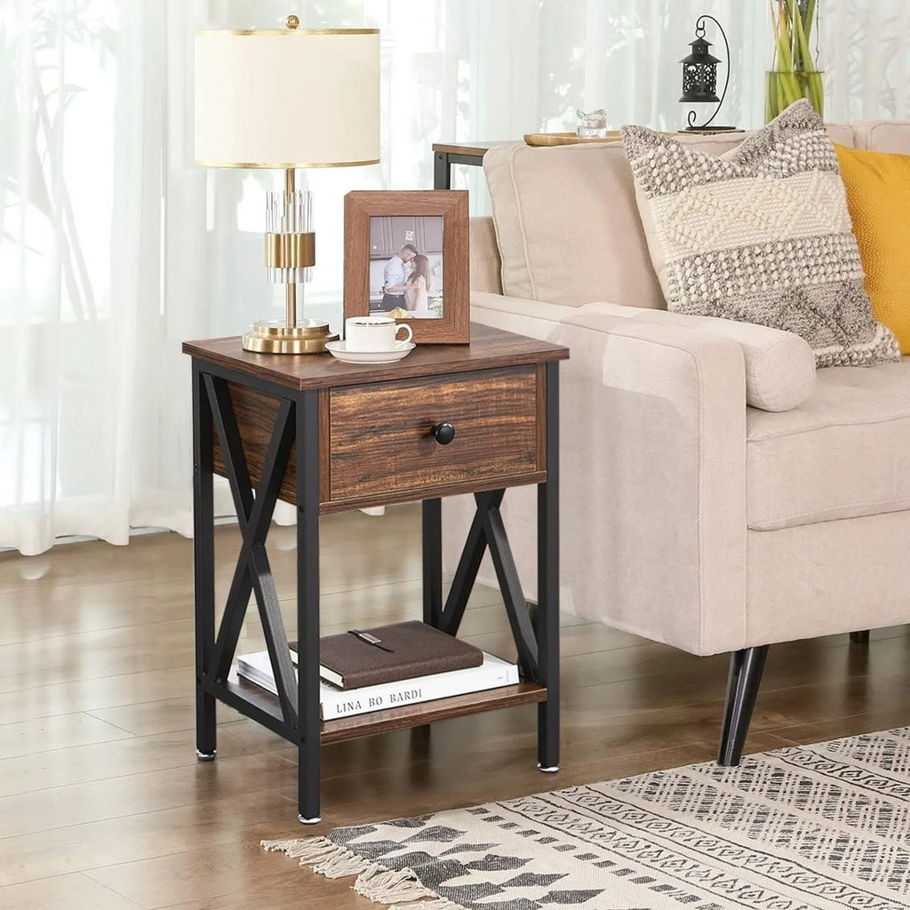 Brown Coffee Table and Nightstands Set of 2 G8334