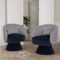 Velvet Swivel Barrel Chair Set of 2 A9262