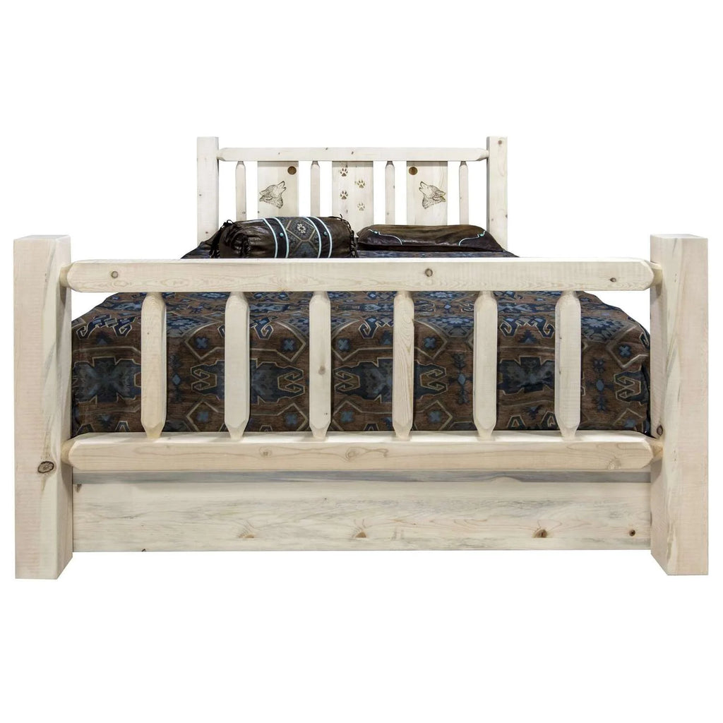 Natural Wood Twin Storage Bed Y13147