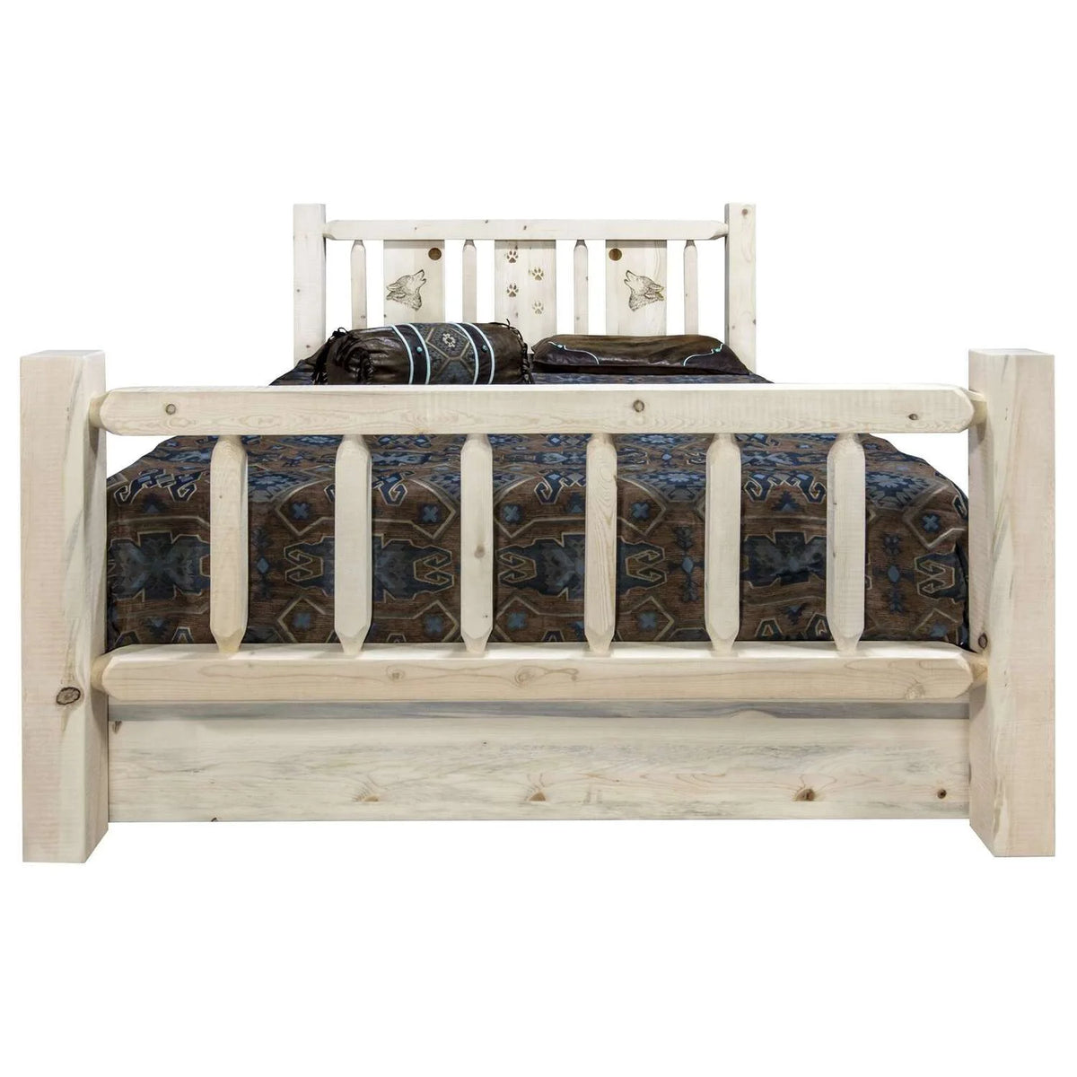 Natural Wood Twin Storage Bed Y13147