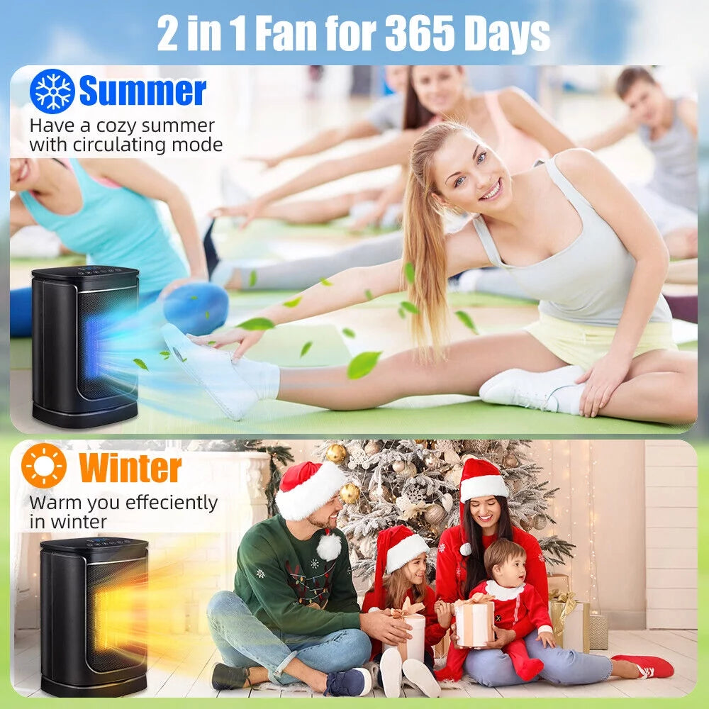 2in1 Portable Air Cool&Heat Fan I359